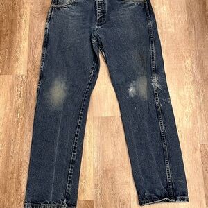 Wrangler Men’s Relaxed Fit FR Jeans 33x32 Denim Blue Flame Resistant